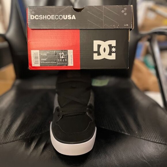 DC Shoes PURE, Black/Grey/ Black XKSK.  Size 12,  NWT - Picture 10 of 12